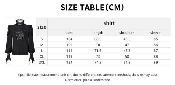 Vintage Women'S Lolita Shirt Gothic Chiffon Ruffle Blouse Long Sleeve Blusas Black Blouses For Ladies