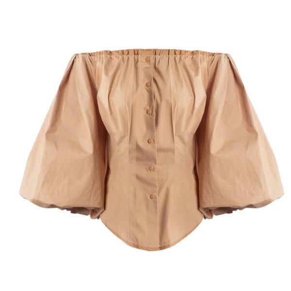 High Quality Latest Design Puff Sleeve Women Blouse Tops Elegant Tops Women Clothing