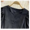 Puff Long Sleeve Wrap Front Crop Ladies Fashion Tunic Womens Crop Tops And Women'S Blouses & Shirts Chemise Femme