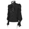 Vintage Women'S Lolita Shirt Gothic Chiffon Ruffle Blouse Long Sleeve Blusas Black Blouses For Ladies