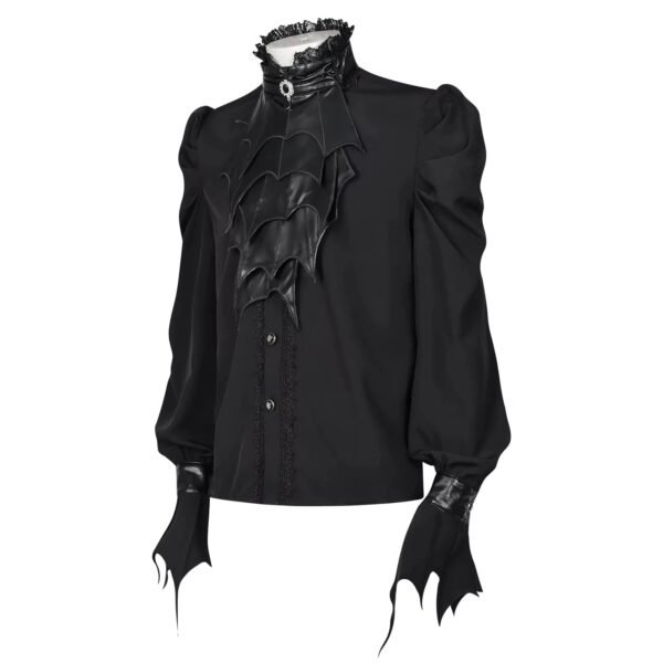 Vintage Women'S Lolita Shirt Gothic Chiffon Ruffle Blouse Long Sleeve Blusas Black Blouses For Ladies