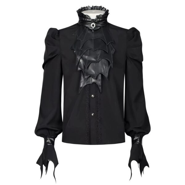 Vintage Women'S Lolita Shirt Gothic Chiffon Ruffle Blouse Long Sleeve Blusas Black Blouses For Ladies